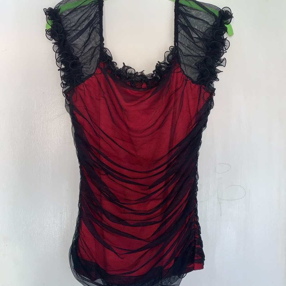 Gorgeous BOSTON PROPER Sz M Sexy Tulle Top Z13